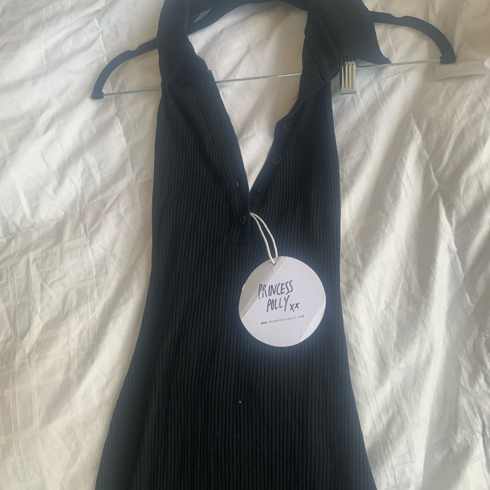 Princess Polly Black  Ribbed Mini Dress - Sarsha Dress